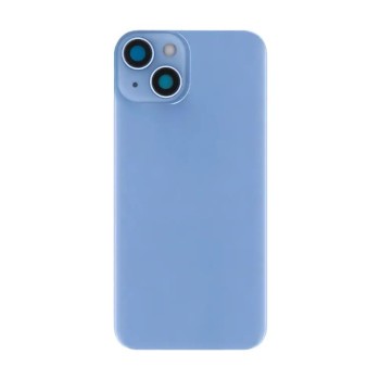 Apple iPhone 14 - Battery Cover Large Hole + Lens + Magsafe Blue OEM with Logo