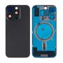 Apple iPhone 16 Pro - Back Glass Large Hole + Lens + Magsafe Black Titanium OEM with Logo