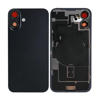 Apple iPhone 16 - Back Glass Large Hole + Lens + Magsafe + NFC Black OEM with Logo