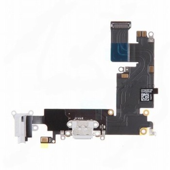 Apple iPhone 6 Plus - Charging Flex Cable Connector + Audio Jack White OEM