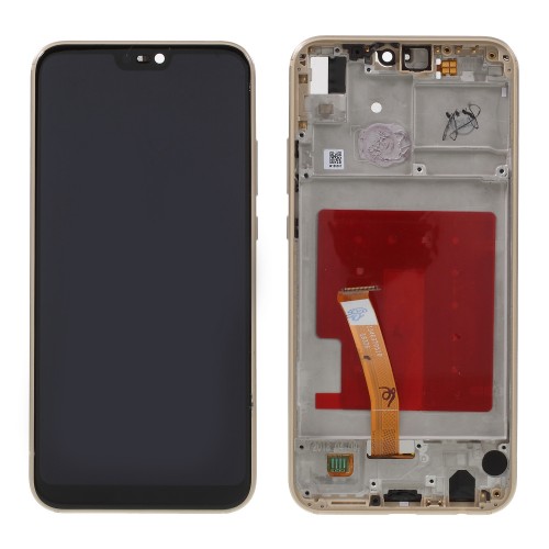 Οθόνη με μηχανισμό αφής και Πλαίσιο LCD SCREEN Huawei P20 Lite Gold