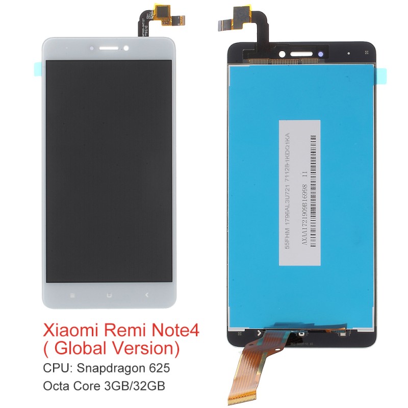 Οθόνη με μηχανισμό αφής LCD SCREEN Xiaomi Redmi Note 4X White