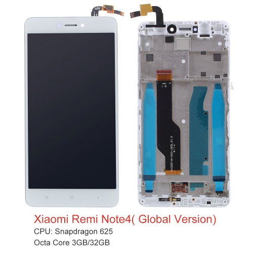 Οθόνη με μηχανισμό αφής και Πλαίσιο LCD SCREEN Xiaomi Redmi Note 4X White