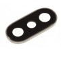 Τζαμάκι κάμερας (camera lens) με Πλαίσιο για Apple iPhone XS / XS Max - Χρώμα: Ασημί