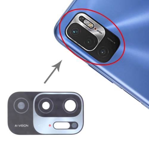 Τζαμάκι Κάμερας Μαύρο για Redmi Note 10 5G